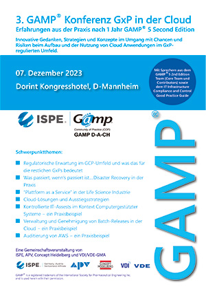 Programm der 3. GAMP® Konferenz GxP in der Cloud als PDF